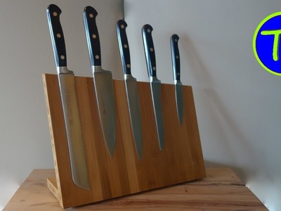 How to make a Magnetic Kitchen Knife Holder from Bamboo Wood [DIY]