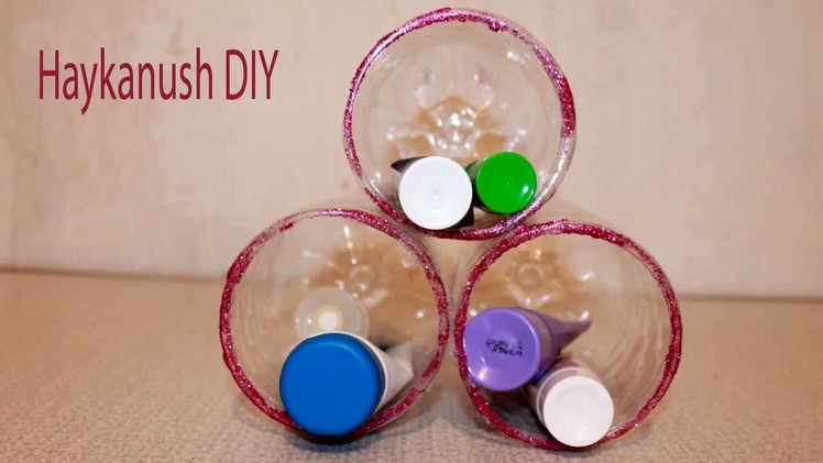 HOW TO MAKE A ORGANIZER FROM PLASTIC BOTTLES