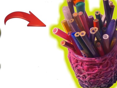 HOW TO MAKE A PENCIL HOLDER WITH HOT GLUE
