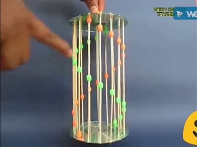 How to make a simple DNA model by Sticks and CDs in 2 minutes