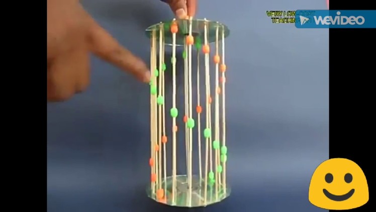 How to make a simple DNA model by Sticks and CDs in 2 minutes