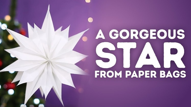 How to make a star from paper bags l 5-MINUTE CRAFTS