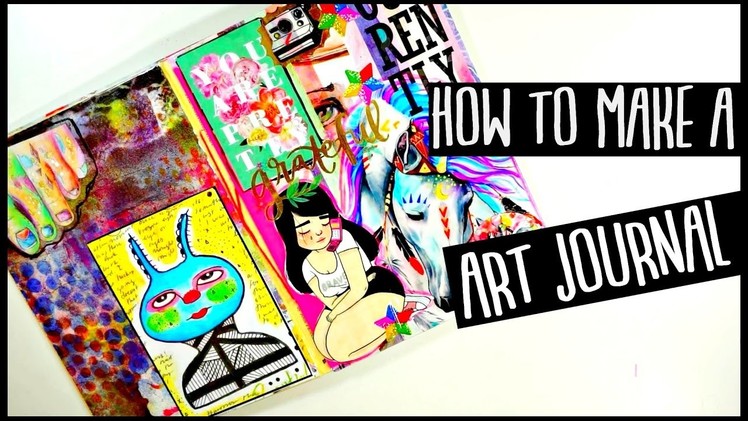 HOW TO MAKE AN ART JOURNAL | For Beginners | Process Video