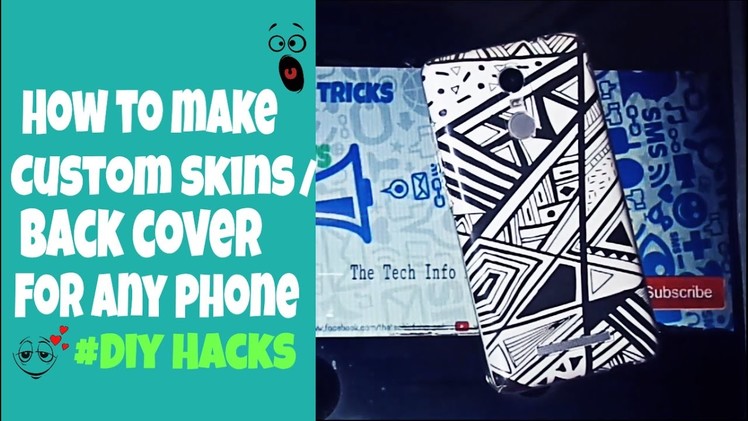 How to make Custom Skins. Back Cover  for your phone ??!! (Redmi Note 3)  #DIY HACKS