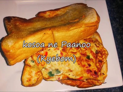 HOW TO MAKE "KOSOA NE PAANOO" (GHANA KYEBOM) EGG SANDWICH