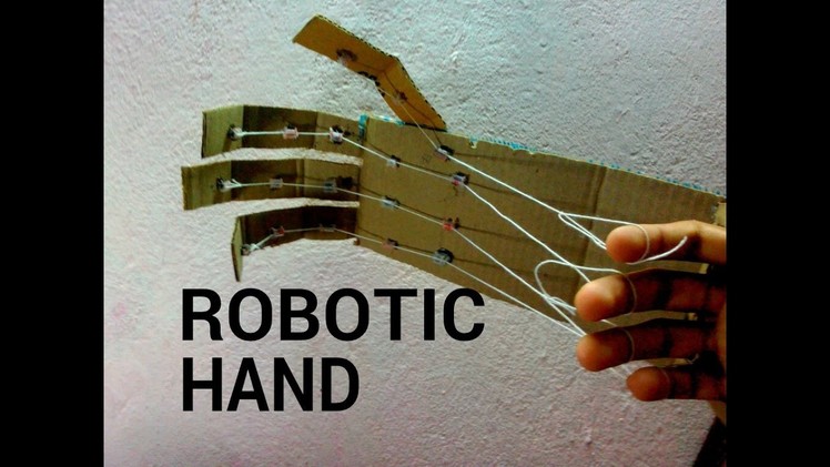 How to make Robotic hand with cardboard(science project)