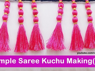 How to make saree kuchu,simple saree kuchu,silk thread saree tassel,saree kuchu design#03,kuchulu