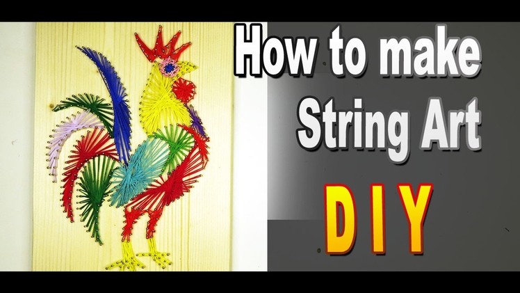 How To Make String Art. Beautiful rooster. Do it yourself - it's just. Sekretmastera