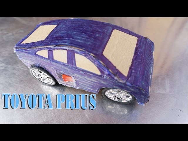 How To Make Toy TOYOTA PRIUS - Electric Car DIY For Kids Very Easy