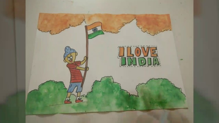 Indian Flag Patriotic Drawing Idea For Kids | How To | Craftlas