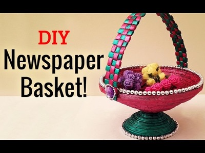 Learn How to Make Newspaper Basket Step by Step | Newspaper Craft Ideas | DIY Project Ideas