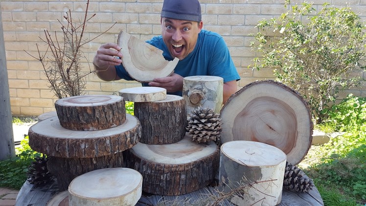 Make Wood Slice Centerpieces - Wood Tree Round Projects