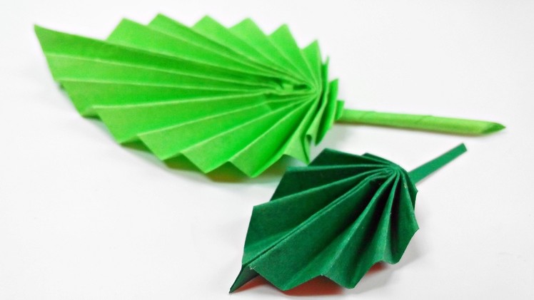 Origami leaf paper(leaves) diy design craft making tutorial easy cutting from paper step by step