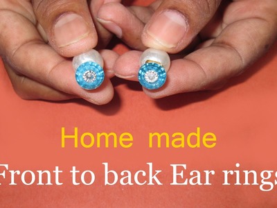 Simple Pearl Earrings Making On Ear ||  earring jacket || Making Back Stud Earring