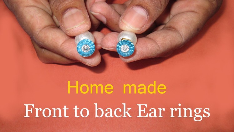 Simple Pearl Earrings Making On Ear ||  earring jacket || Making Back Stud Earring