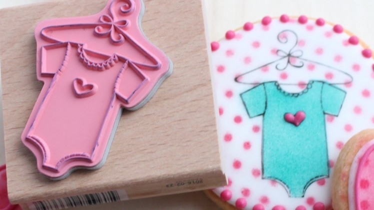 Stamping on cookies - How to stamp on decorated sugar cookies