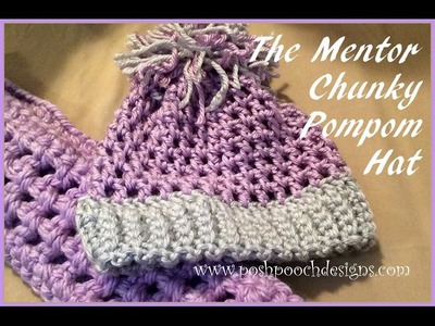The Mentor Chunky Pompom Hat Crochet Pattern