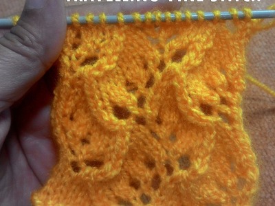 Travelling Vine Stitches  Design in  hindi knitting