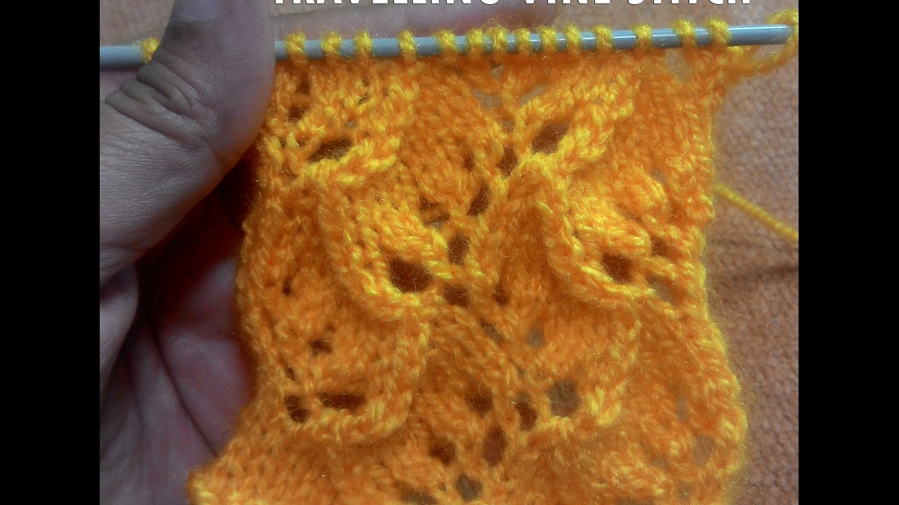 Travelling Vine Stitches  Design in  hindi knitting