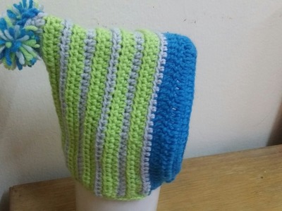 Very easy crochet baby pixie hat (6to9)months-A