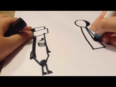 BFDI Drawing Video: How to draw Pencil and Match (recommended by skyler2157)