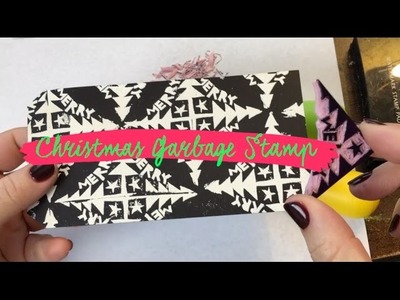 Carving a Very Merry Christmas Garbage Stamp
