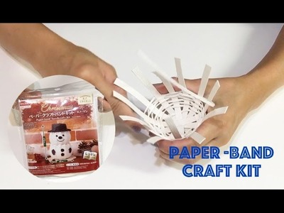 Daiso Japan Paper-band Handicrafts Kit - Snowman