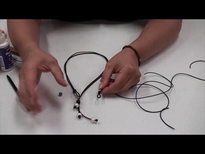 Dee's Presents: Making a Leather and Pearl.Bead Necklace with Corinne