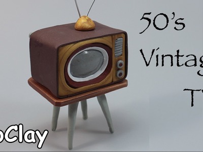 DIY Dollhouse miniature 50's vintage television