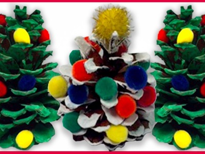 DIY How to Make Decorative Pinecone Christmas Trees for Kids
