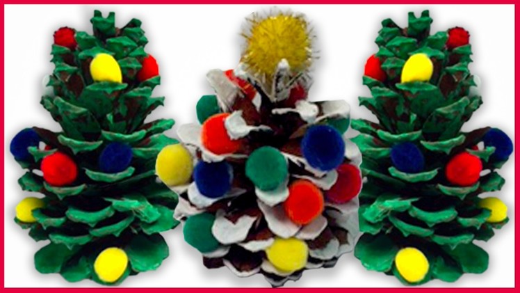DIY How to Make Decorative Pinecone Christmas Trees for Kids