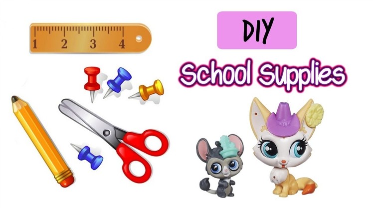 DIY How to Make Doll School Supplies - DIY LPS Crafts & DIY Miniature Dollhouse Stuff