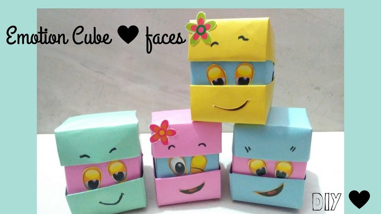 || DIY || How to make  emotion changes cubes with  paper only||