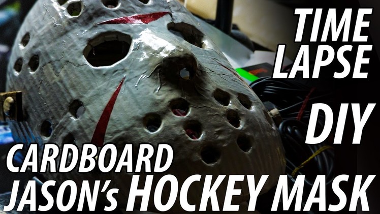 DIY Jason's Hockey Mask from Friday the 13th made from Cardboard "MUST SEE" Time Lapse