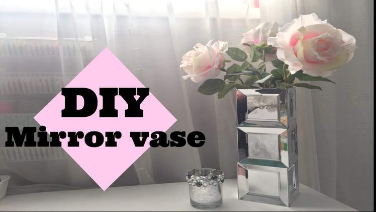 Diy mirror vase.dollar tree items