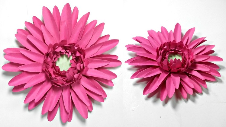 Gerbera daisy paper flower diy tutorial.Paper flowers easy for children, for kids,for beginners