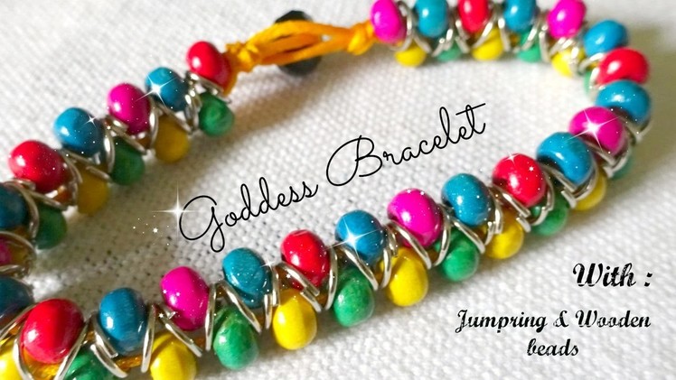 Goddess bracelet | jumpring n wooden bead bracelet | part - 1