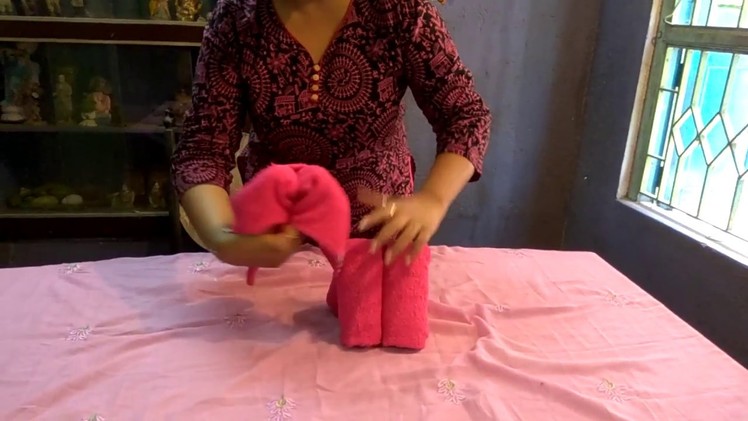 How ta make an Elephant using towel (How to Make Elephant) : Towel Art Origami