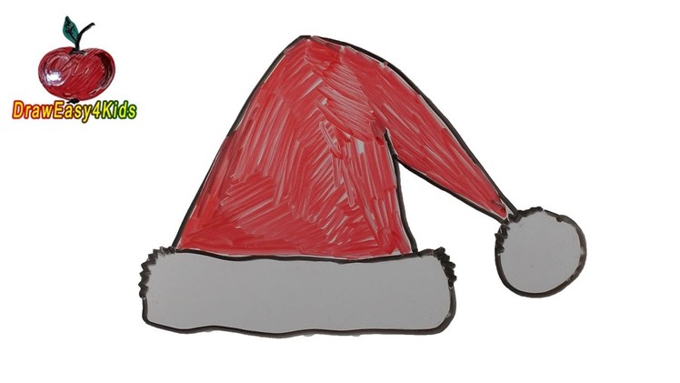 How To Draw A Santa Claus Hat Step by Step Easy for Kids
