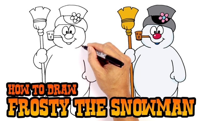 How to Draw Frosty the Snowman | Christmas Drawing Lesson