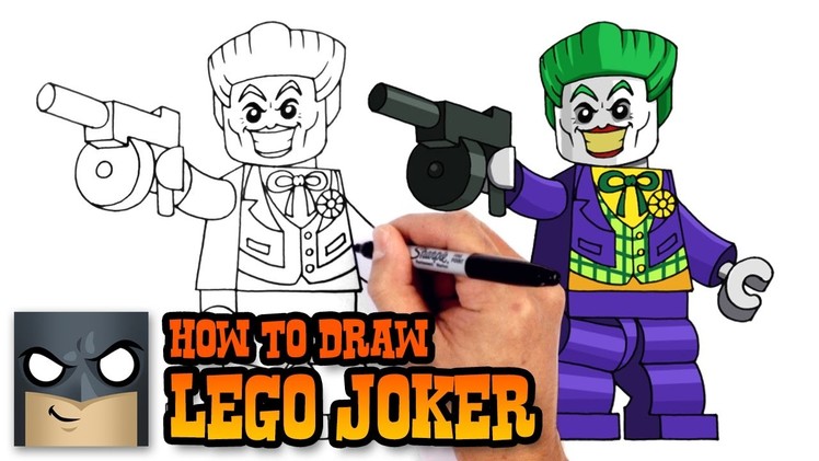 How to Draw Lego Joker | Lego Batman Movie
