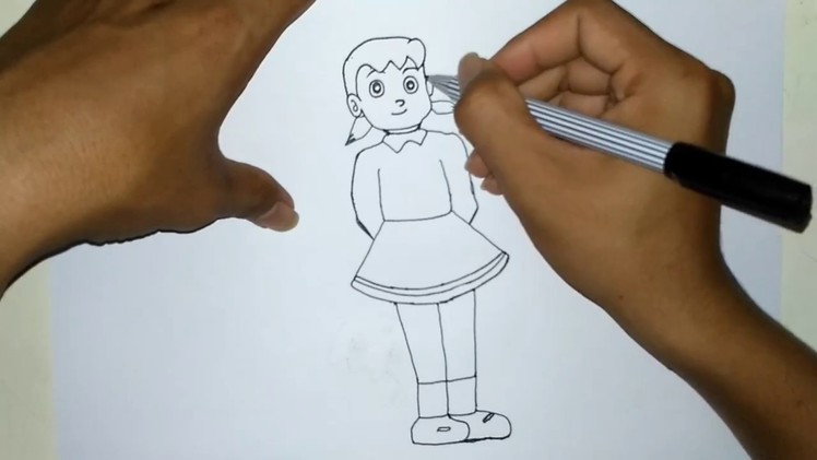 How to Draw Shizuka From Doraemon Step By Step