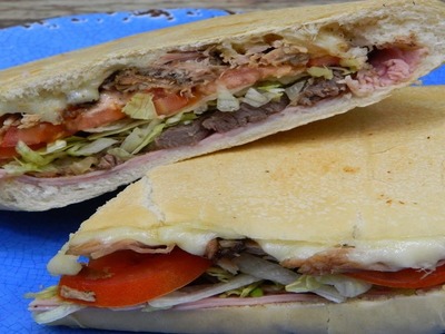 How to make a Boricua style Tripleta Sandwich(Triple meat sandwich)