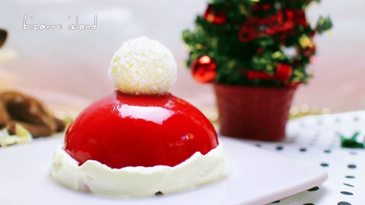 How to make a Santa Hat Mirror Glaze Entremet | Christmas Countdown | d for delicious