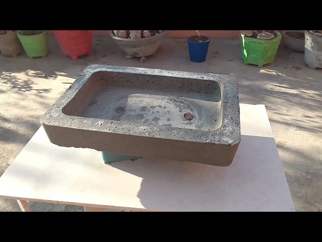 How to make cement pot at home in low cost , how to make bonsai pot at home
