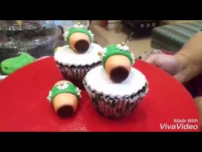 How to make Dholki Cupcakes Topper BY Nimo's Meal