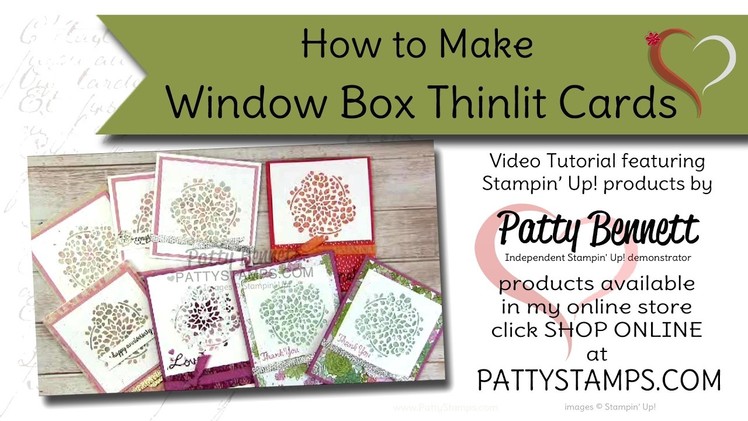 How to make Floral Cards with the Window Box Thinlits - Stampin' UP!