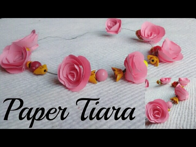 How to make paper flower tiara.headband.crown at home