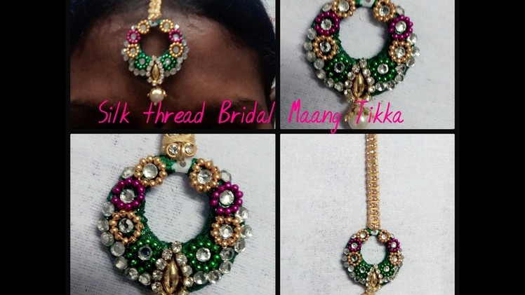 How to Make Silk Thread Bridal Maang Tikka.Papada billa at Home