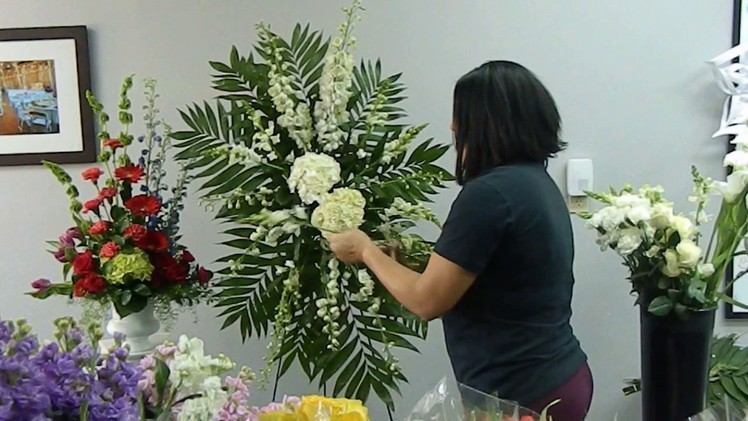 How to Make Standing Spray Floral Arrangement for a Funeral